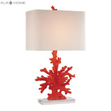 Red Coral 28'' High 1-Light Table Lamp - Red