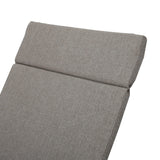 Salem Outdoor Chaise Lounge Cushion, Charcoal Noble House