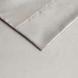 Satin Casual 100% Polyester Solid Satin Pillow Case Light Grey King: 20x40" (2)