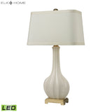 Fluted Ceramic 34'' High 1-Light Table Lamp - White
