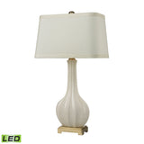 Fluted Ceramic 34'' High 1-Light Table Lamp - White