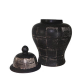 Sagebrook Home Global Ceramic 28" Temple Jar, Antique Black 14660-01 Black Ceramic