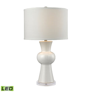 White Ceramic 28'' High 1-Light Table Lamp - Gloss White