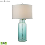 Glass Bottle 30'' High 1-Light Table Lamp - Seafoam Green