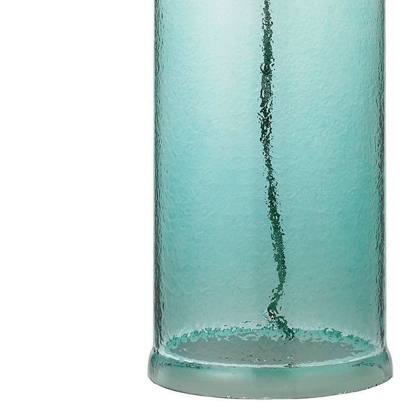 Glass Bottle 30'' High 1-Light Table Lamp - Seafoam Green