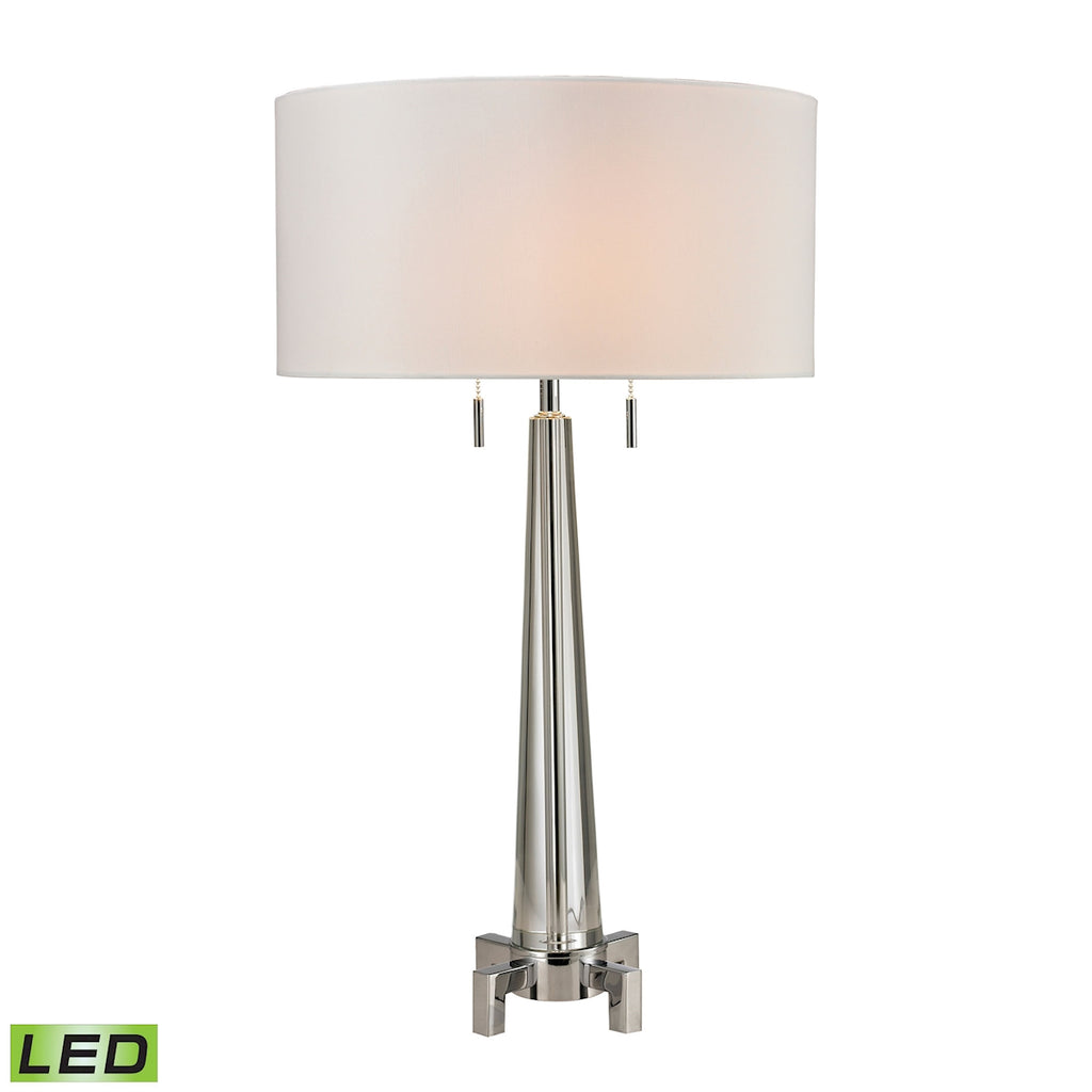 Bedford 30'' High 2-Light Table Lamp - Chrome