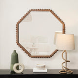 Sagebrook Home Contemporary Wood, 32" Octagonal Mirror, Natural Wb 16441 Brown Fir Wood