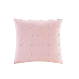 Brooklyn Casual 100% Cotton Jacquard Pom Pom Square Pillow