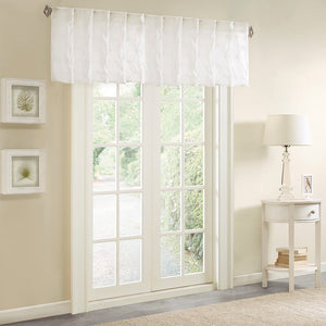 Madison Park Gemma Modern/Contemporary 100% Polyester Sheer Embroidered Window Valance MP41-2096