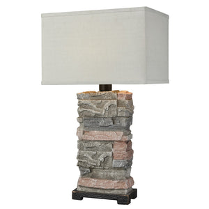 Terra Firma 30'' High 1-Light Outdoor Table Lamp - Stone