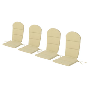Malibu Outdoor Water-Resistant Adirondack Chair Cushions (Set of 4), Khaki