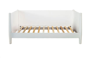 Alpine Furniture Flynn Mid Century Modern Twin Size Day Bed, White 966-W-09T Acorn Mahogany Solids & Okoume Veneer 44 x 82 x 35
