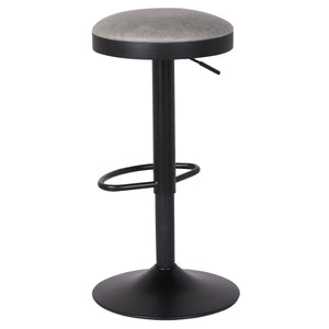 Juno Leatherette Adjustable Gaslift Swivel Bar Stool Set - Modern Industrial Style Comfort