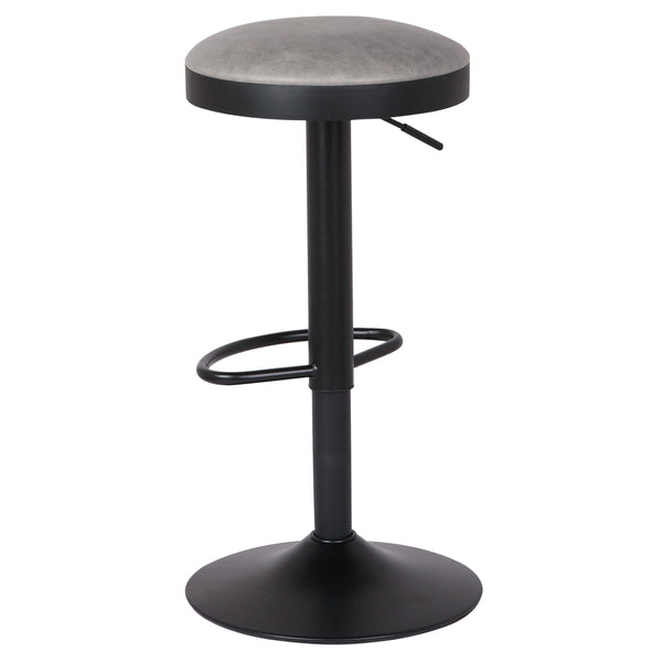 Juno Leatherette Adjustable Gaslift Swivel Bar Stool Set - Modern Industrial Style Comfort