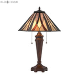 Foursquare 24'' High 2-Light Table Lamp - Tiffany Bronze