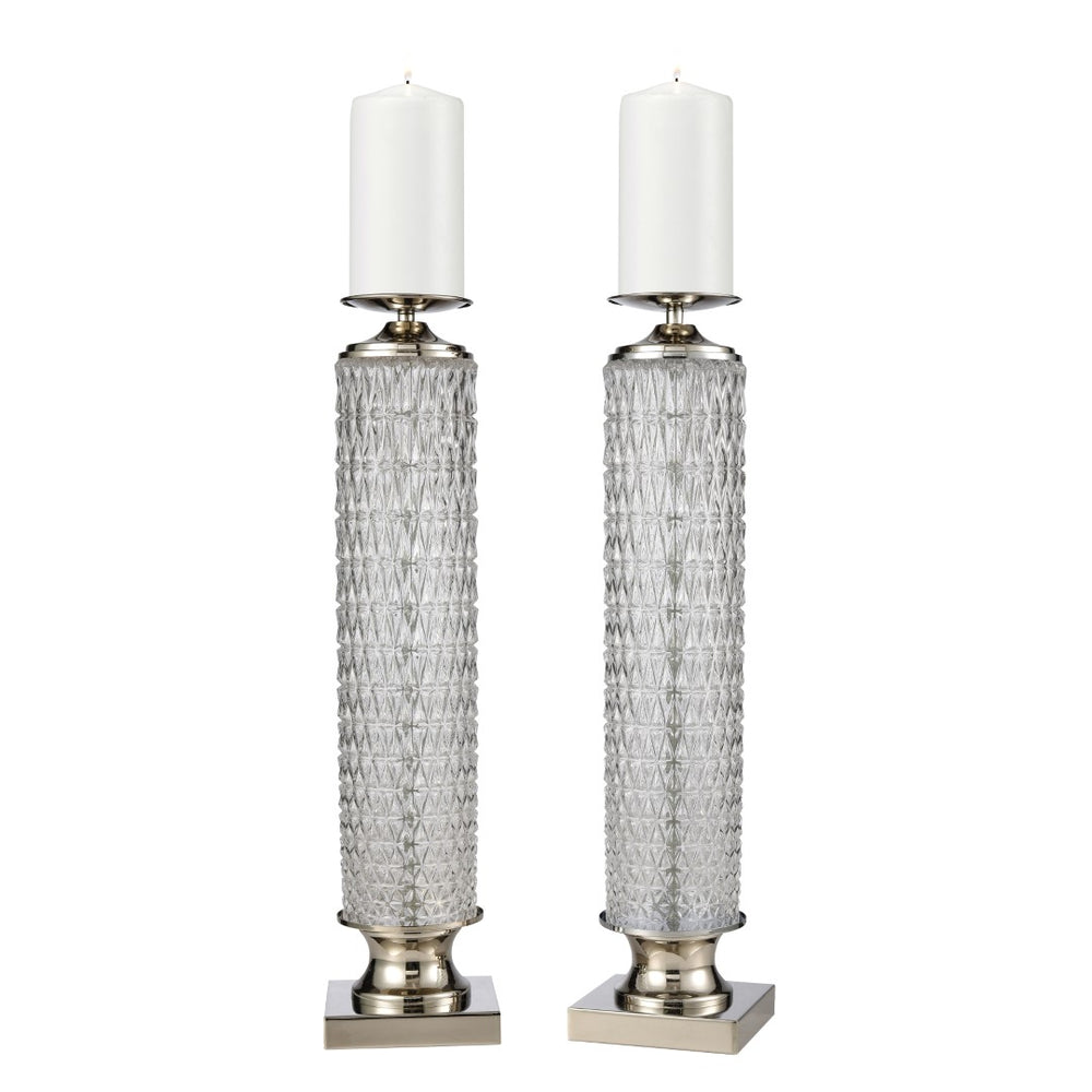 Chaufer Candleholder - Set of 2 Polished Nickel