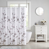 Madison Park Magnolia Modern/Contemporary 65% Rayon 35% Polyester Printed Burnout Shower Curtain MP70-6420