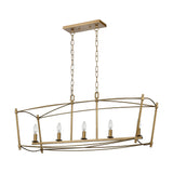 Trapan 39'' Wide 5-Light Linear Chandelier - Aged Gold