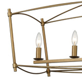 Trapan 39'' Wide 5-Light Linear Chandelier - Aged Gold