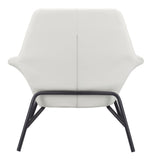 English Elm EE2840 100% Polyurethane, Plywood, Steel Modern Commercial Grade Accent Chair White, Black 100% Polyurethane, Plywood, Steel