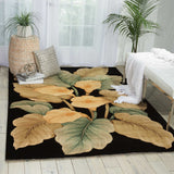 Nourison Tropics TS08 Floral Handmade Tufted Indoor Area Rug Black 8' x 11' 99446546432