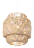 Zuo Modern Finch Bamboo, Steel Transitional Commercial Grade Ceiling Lamp Natural Bamboo, Steel