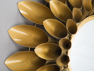 Zuo Modern Sunflower Iron, MDF, Glass Glam Commercial Grade Mirror Gold Iron, MDF, Glass