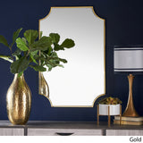 Noble House Verne Glam Wall Mirror with Gold Finished Stainless Steel Frame