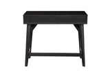 Alpine Furniture Flynn Mini Desk, Black 966BLK-65 Black Mahogany Solids & Okoume Veneer 36 x 20 x 31