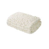 Madison Park Chenille Chunky Knit Casual 100% Polyester Solid Chenille Chunky Knit Throw Ivory 50x60'' MP50-7673