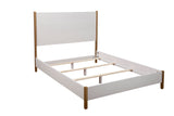 Alpine Furniture Madelyn Full Size Panel Bed 2010-08F White Mahogany Solids & Veneer 58 x 80 x 52