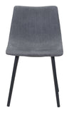 Zuo Modern Daniel 100% Polyester, Plywood, Steel Modern Commercial Grade Dining Chair Set - Set of 2 Gray, Black 100% Polyester, Plywood, Steel