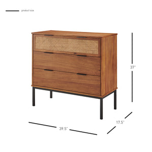 New Pacific Direct Caine Rattan Chest 3 Drawers 8000062-NPD