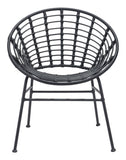 Zuo Modern Cohen Steel, Polyethylene Modern Commercial Grade Dining Chair Set - Set of 2 Black Steel, Polyethylene