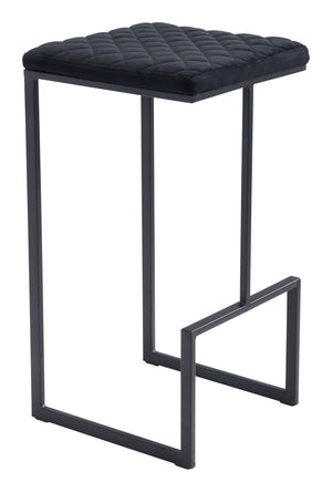 Zuo Modern Element 100% Polyester, Plywood, Steel Modern Commercial Grade Barstool Black 100% Polyester, Plywood, Steel