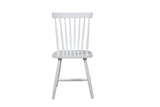 Alpine Furniture Lyra Set of 2 Side Chairs, White 3434WHT-02 White Solid Rubberwood 18 x 19.5 x 34