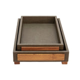 Sagebrook Home Contemporary Set of 2 -  Wood 16/18" Tray W/ Legs, Green 15453-03 Green Mdf