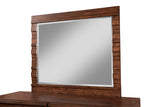 Alamosa Mirror - Elegant Pine Wood Beauty in Chestnut Finish, Perfect for Dresser or Wall Hanging