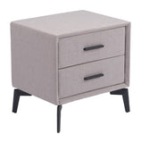 Halle 100% Polyester, MDF, Plywood, Steel Modern Side Table