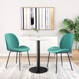 Zuo Modern Alto MDF, Steel Modern Commercial Grade Bistro Table White, Black MDF, Steel