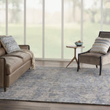 Nourison Ellora ELL04 Modern Handmade Knotted Indoor only Area Rug Graphite 8'6" x 11'6" 99446385031