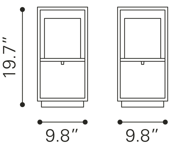 Zuo Modern Yves Steel Modern Commercial Grade Table Lamp Gold, Black Steel
