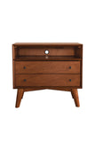 Alpine Furniture Flynn Large Nightstand, Acorn 966-22 Acorn Mahogany Solids & Okoume Veneer 28 x 15 x 26