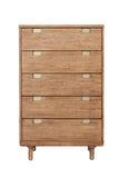 Alpine Furniture Easton Five Drawer Chest 2088-05 Sand Mahogany Solids & Veneer 30 x 18 x 48