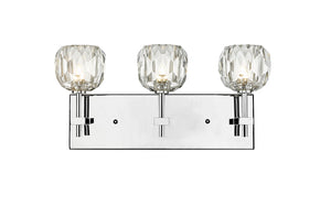 Bethel Chrome Wall Sconce in Metal & Crystal