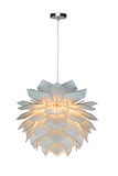 Bethel White Chandelier in Wood & Metal