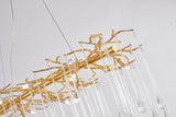 Bethel Gold Chandelier in Aluminum & Glass