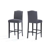 Christopher Knight Home® Darren Contemporary Upholstered Barstools with Nailhead Trim - Set of 2