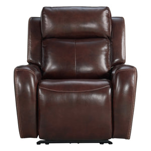 Intercon Wainwright Contemporary Dual-Power Recliner | Reddish Brown WW-RC-140DPR-RBN-C WW-RC-140DPR-RBN-C