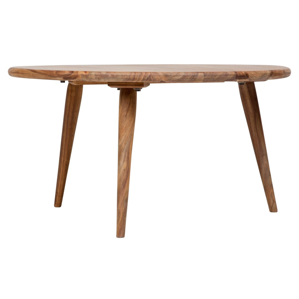 Porter Designs Urban Solid Sheesham Wood Round Contemporary Coffee Table Natural 05-117-03-1440